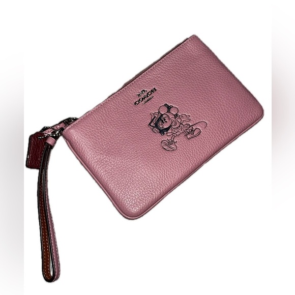 HP 🎉Coach Minnie Mouse Small Wristlet With Motif - Picture 6 of 8